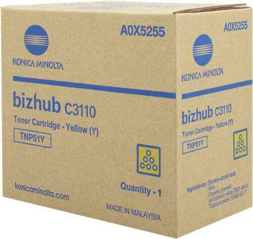 Konica Minolta TNP51 Amarillo Cartucho de Toner Original - TNP51Y/A0X5255 - Prinkweb