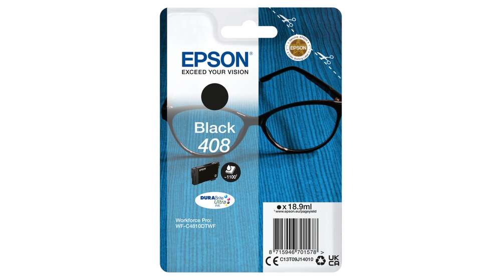 Epson 408 Negro Cartucho de Tinta Original - C13T09J14010 - Prinkweb