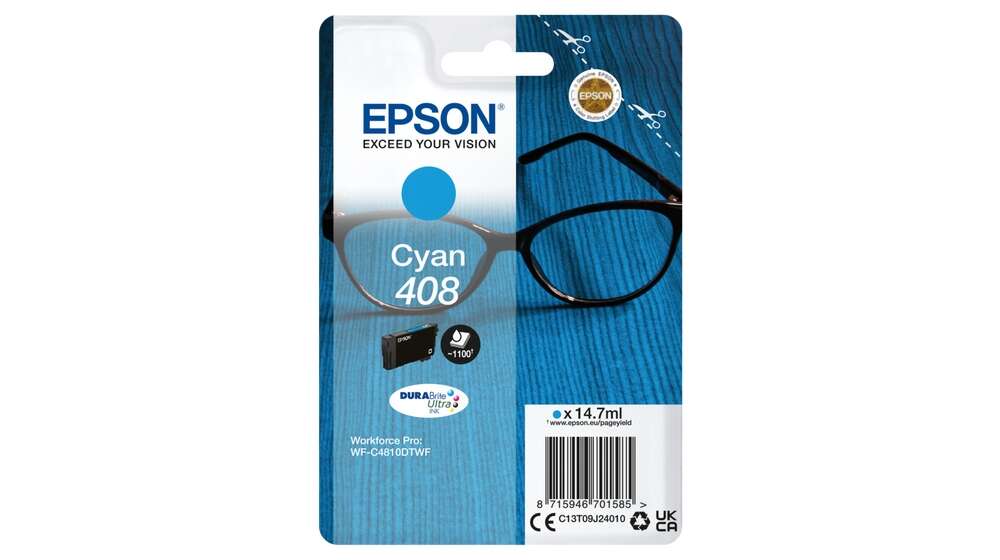 Epson 408 Cyan Cartucho de Tinta Original - C13T09J24010 - Prinkweb