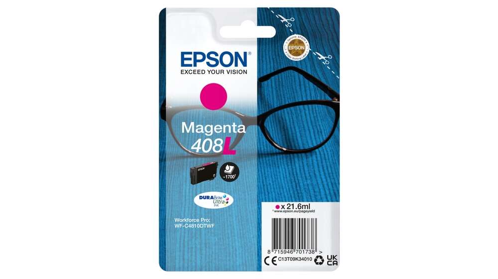 Epson 408L Magenta Cartucho de Tinta Original - C13T09K34010 - Prinkweb