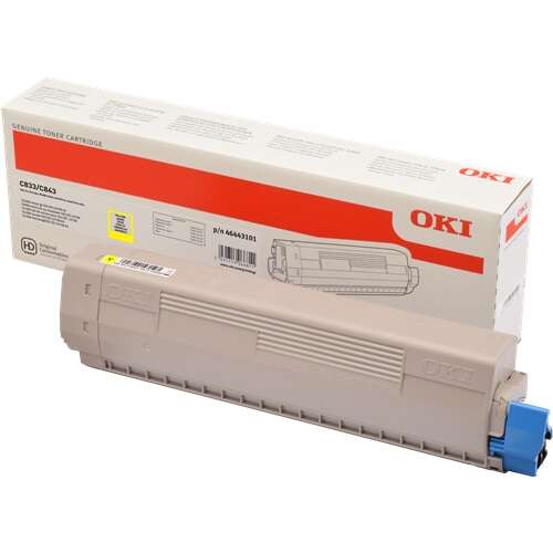 OKI C833/C843 Amarillo Cartucho de Toner Original - 46443101 - Prinkweb