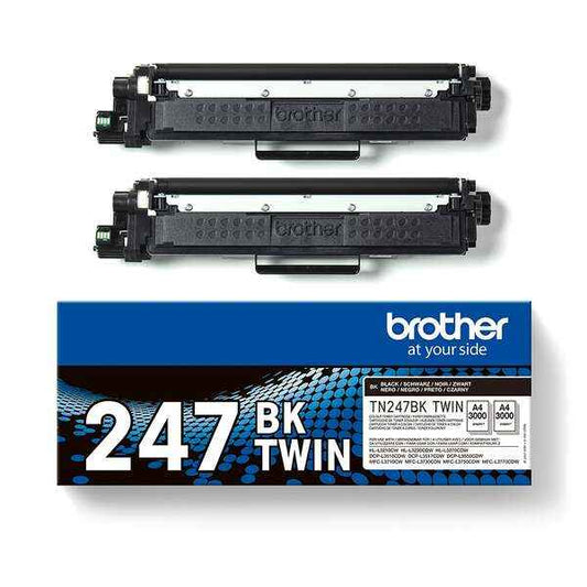 Brother TN247 Negro Pack de 2 Cartuchos de Toner Originales - TN247BKTWIN - Prinkweb