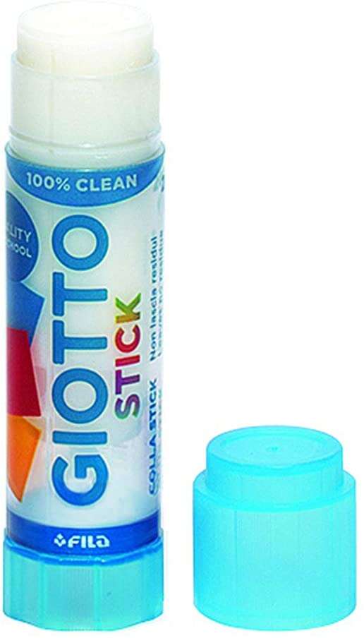 Bastões de cola pequenos Giotto Stick - Capacidade de 10g - Sem solvente - Secagem rápida - Adequado para uso escolar - Quantidade: 30