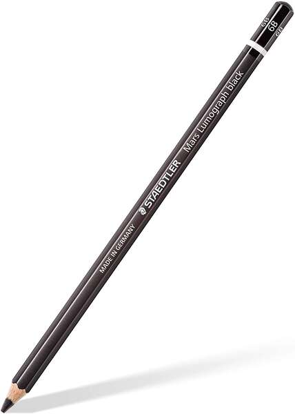 Staedtler Mars Lumograph Black Artist Pencil 100B Lapiz de Grafito - Mina 6B - Resistencia a la Rotu