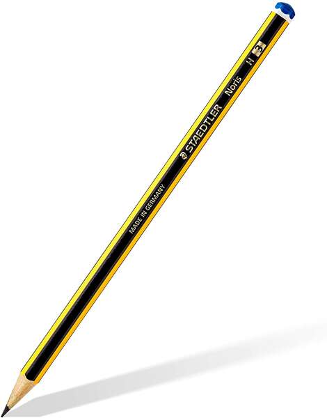 Crayon graphite hexagonal Staedtler Noris 120-3 - Mine H - Résistant à la casse - Bois de forêt