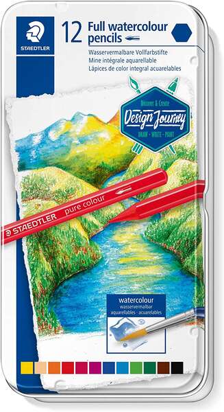 Staedtler 146 10G Lapices de Colores Acuarelables - Sin Madera - Colores Surtidos