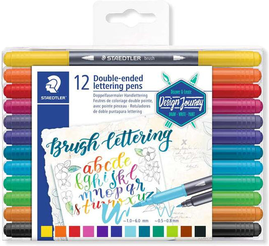 Staedtler 3004 Rotuladores de Doble Punta para Lettering - Colores Surtidos