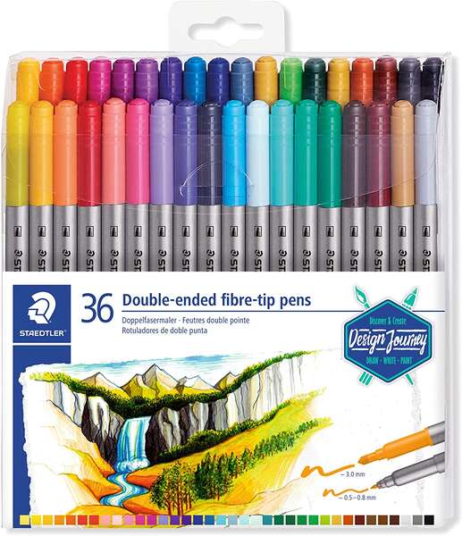 Staedtler 3200 Rotuladores de Doble Punta - Resistente a la Presion - Colores Surtidos