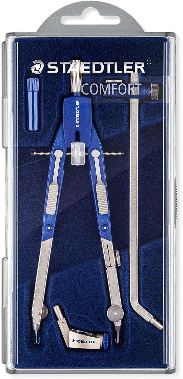 Boussole de précision Staedtler Mars 552 02 - Pieds articulés - Réglage rapide 