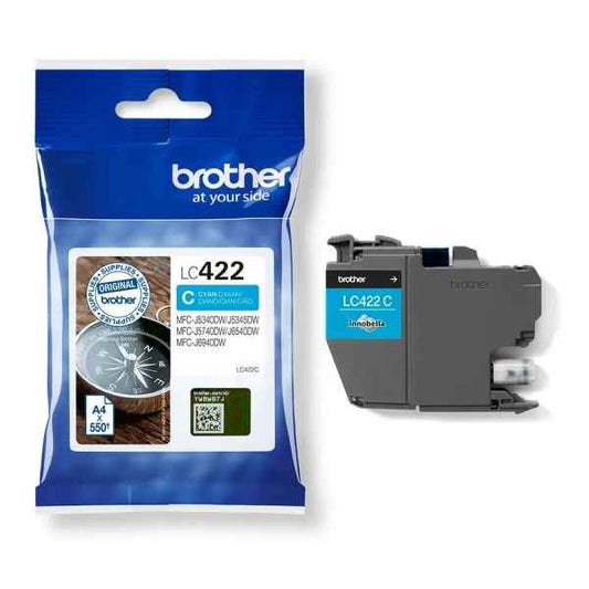 Brother LC422 Cyan Cartucho de Tinta Original - LC422C - Prinkweb
