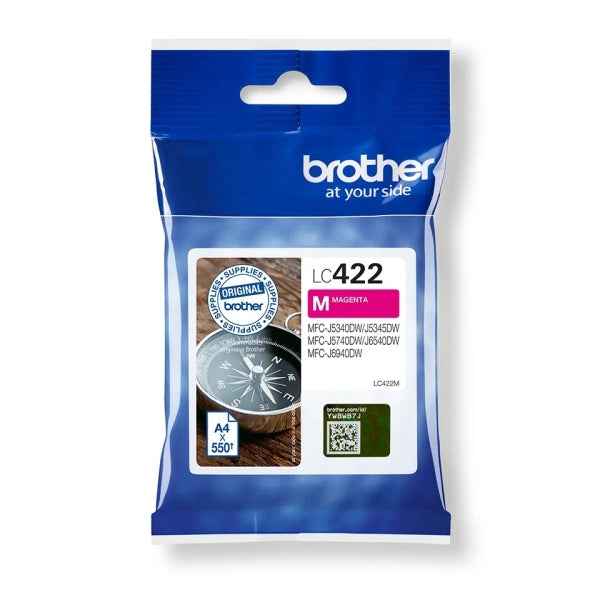 Brother LC422 Magenta Cartucho de Tinta Original - LC422M - Prinkweb