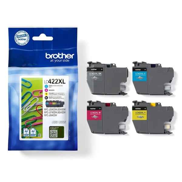 Brother LC422XL Pack de 4 Cartuchos de Tinta Originales - LC422XLVAL - Prinkweb