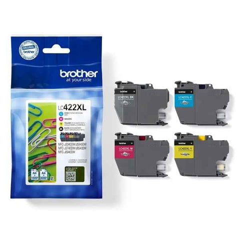 Pack de 4 tinteiros originais Brother LC422XL - LC422XLVAL