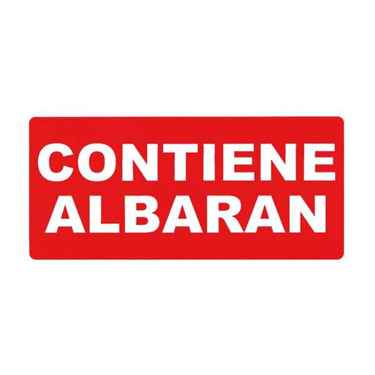 Apli Rollo de 200 Etiquetas Permanentes - Contiene Albaran - Color Rojo