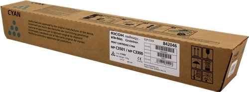 Ricoh Aficio MP-C2800/MP-C3300/MP-C3001/MP-C3501 Cyan Cartucho de Toner Original - 841127/842046/841427 - Prinkweb