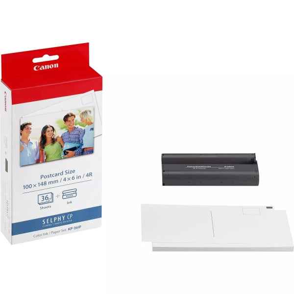 Canon KP-36IP Pack de Tinta Original y 36 Hojas Papel Fotografico, 100x148 mm - 7737A001 - Prinkweb