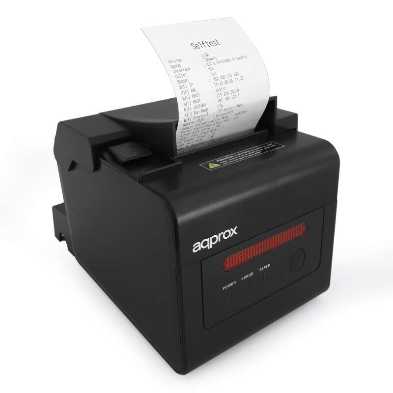 Approx Impresora Termica de Recibos WiFi + LAN - Resolucion 203dpi - Velocidad 300mm/s - USB, RJ-11, LAN - Auto-Corte y Corte Manual - Prinkweb