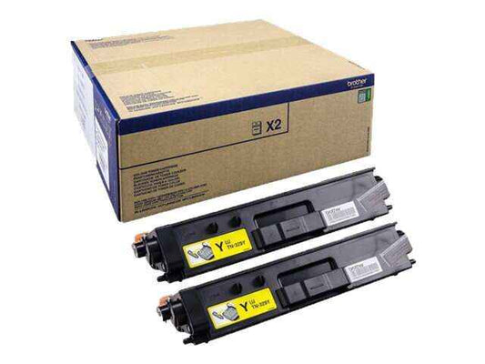 Brother TN329 Amarillo Pack de 2 Cartuchos de Toner Originales - TN329YTWIN - Prinkweb