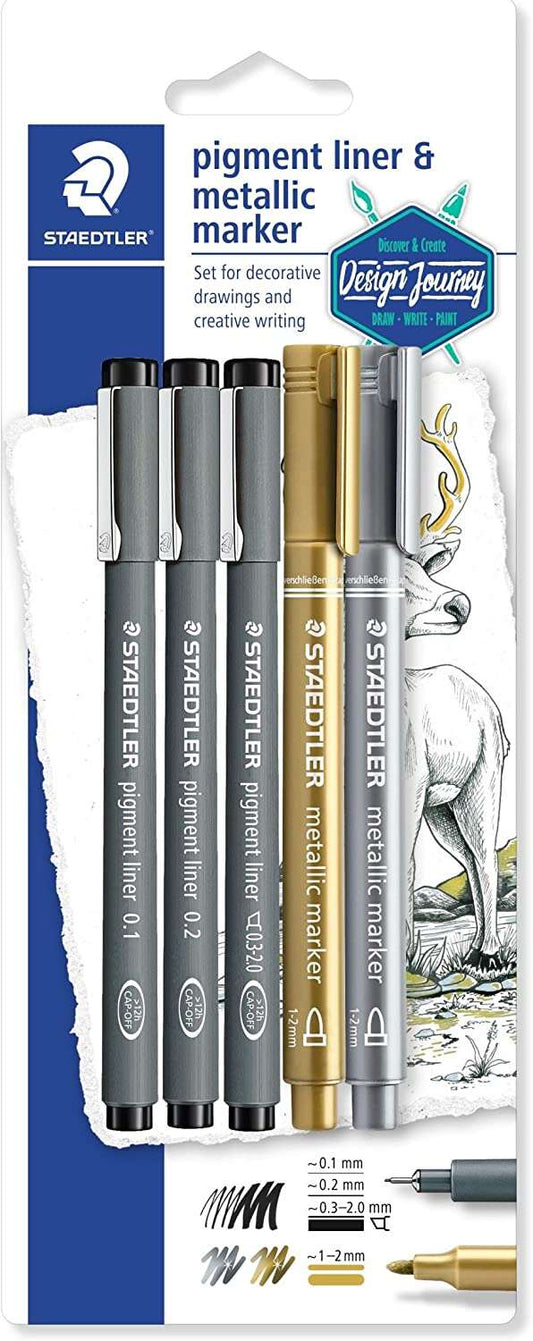 Staedtler Pigment Liner 308 Rotuladores Calibrados - Tinta Resistente a la Luz y Agua - Pa