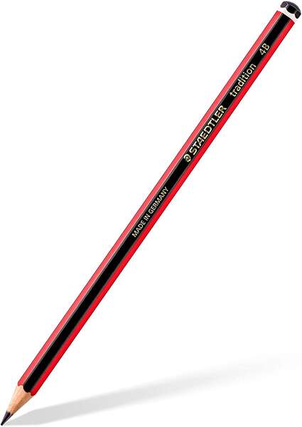 Crayon graphite hexagonal Staedtler Tradition 110 - Mine 4B - Résistant à la casse - Bois