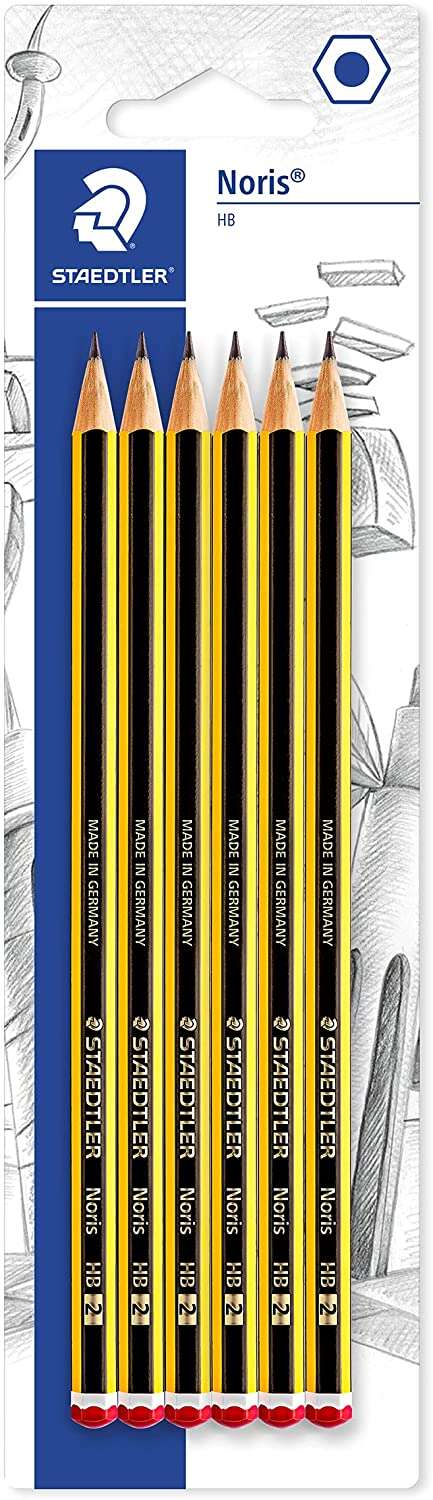 Staedtler Noris Embalagem de 120 Lápis de Grafite Hexagonais HB - Resistente à Quebra - Madeira