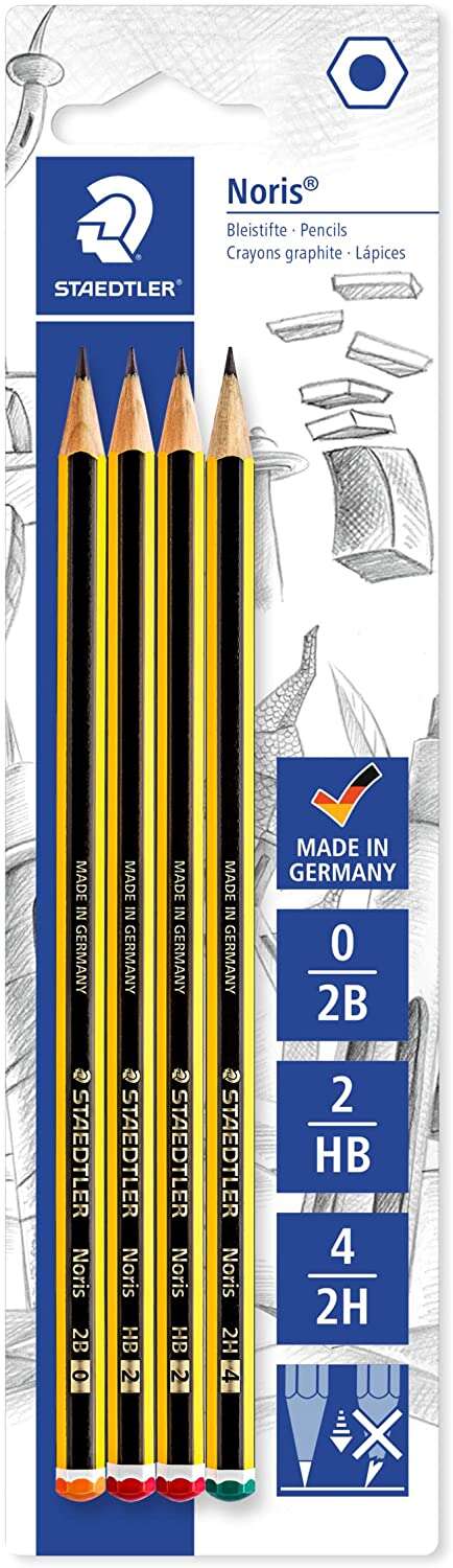 Staedtler Noris 120 Lapices de Grafito Hexagonales - Graduaciones Surtidas - Resistencia a