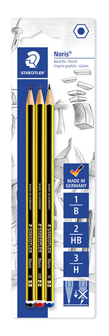 Staedtler Noris 120 Lapices de Grafito Hexagonales - Graduaciones Surtidas - Resistencia a