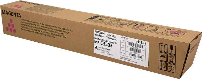 Ricoh Aficio MP-C3003/MP-C3004/MP-C3503/MP-C3504/MP-C4504/MP-C5504/MP-C6004 Magenta Cartucho de Toner Original - 841819/841815 - Prinkweb