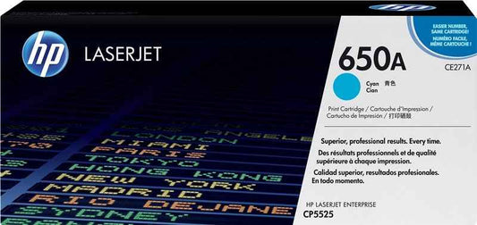 HP CE271A Cyan Cartucho de Toner Original - 650A - Prinkweb
