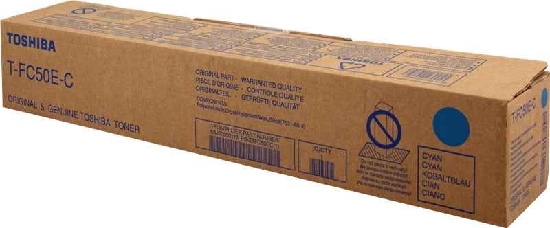 Toshiba T-FC50EC Cyan Cartucho de Toner Original - 6AJ00000113/6AJ00000227/6AJ00000301 - Prinkweb