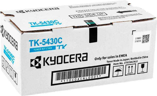 Kyocera TK5430 Cyan Cartucho de Toner Original - 1T0C0ACNL1/TK5430C - Prinkweb