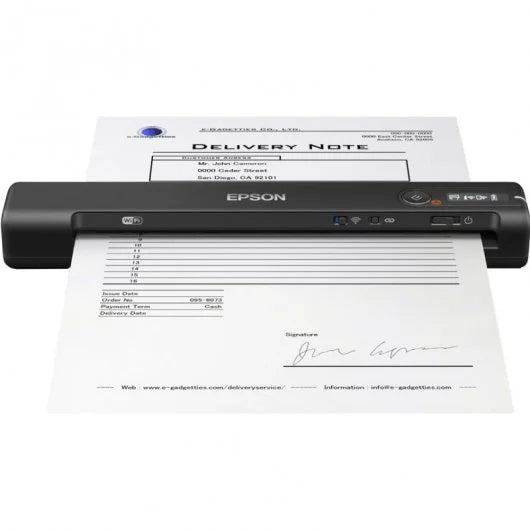 Epson Workforce ES60W Escaner Portatil Inalambrico WiFi - 600dpi - Pantalla LCD - Tecnologia ReadyScan LED - Prinkweb