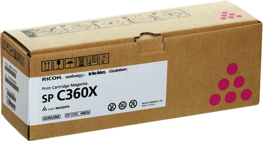 Ricoh Aficio SP-C361 Magenta Cartucho de Toner Original - 408252/SPC360X - Prinkweb