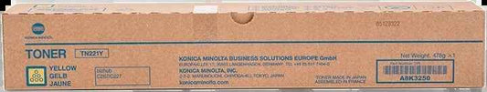 Konica Minolta TN221 Amarillo Cartucho de Toner Original - TN221Y/A8K3250 - Prinkweb