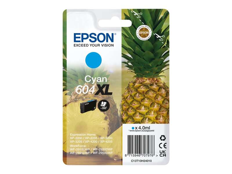 Epson 604XL Cyan Cartucho de Tinta Original - C13T10H24010 - Prinkweb