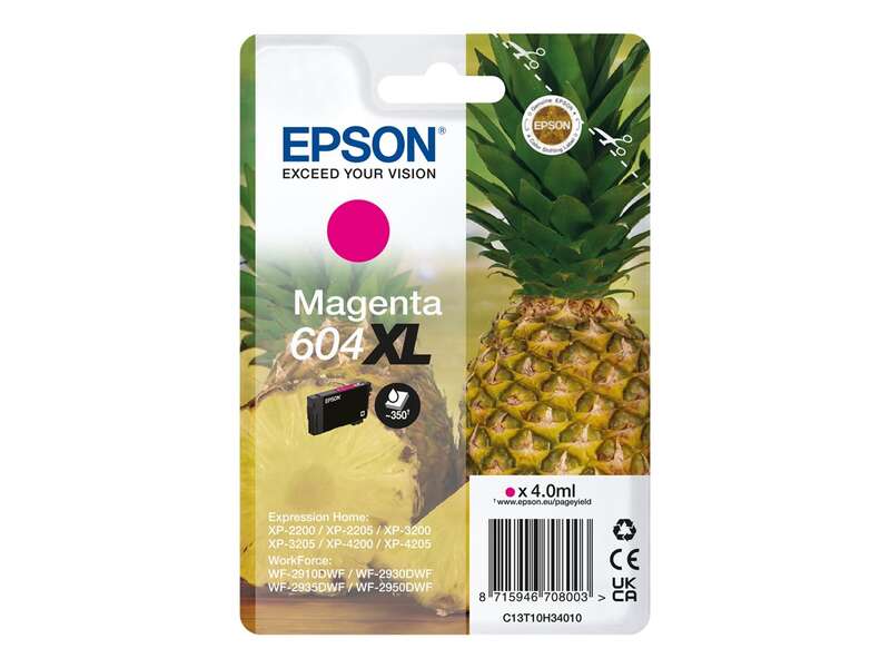 Epson 604XL Magenta Cartucho de Tinta Original - C13T10H34010 - Prinkweb