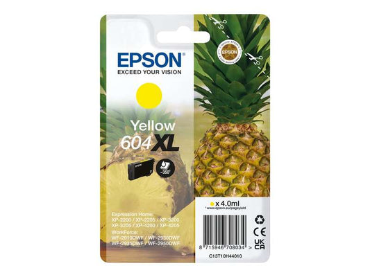 Epson 604XL Amarillo Cartucho de Tinta Original - C13T10H44010 - Prinkweb