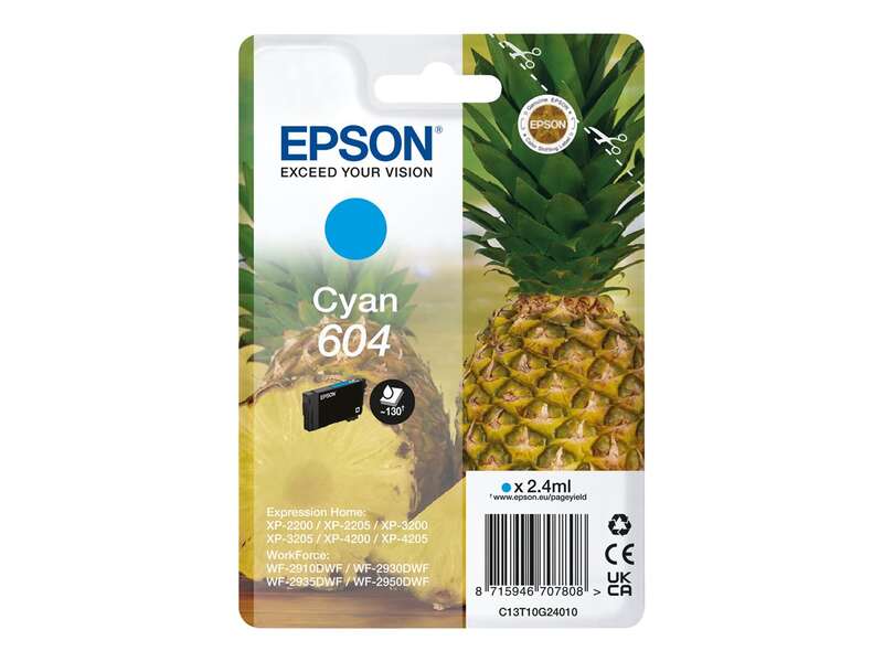Epson 604 Cyan Cartucho de Tinta Original - C13T10G24010 - Prinkweb