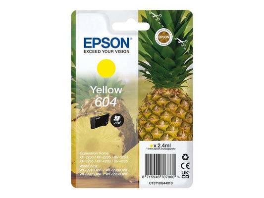 Epson 604 Amarillo Cartucho de Tinta Original - C13T10G44010 - Prinkweb