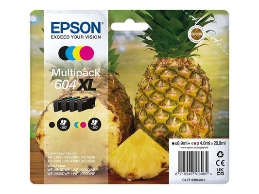 Epson 604XL Pack de 4 Cartuchos de Tinta Originales - C13T10H64010 - Prinkweb
