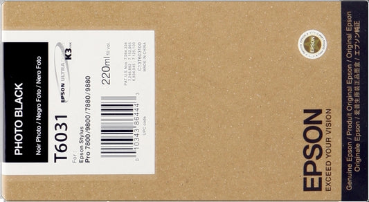 Epson T6031 Negro Photo Cartucho de Tinta Original - C13T603100 - Prinkweb