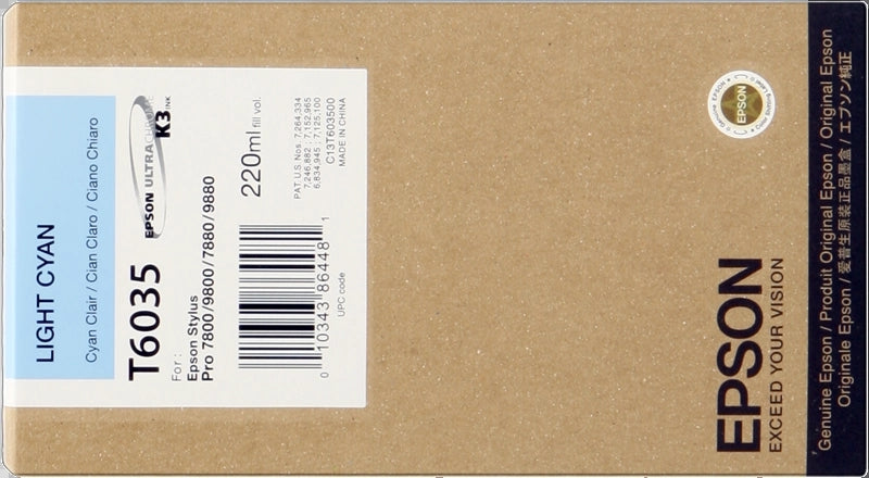 Epson T6035 Cyan Light Cartucho de Tinta Original - C13T603500 - Prinkweb