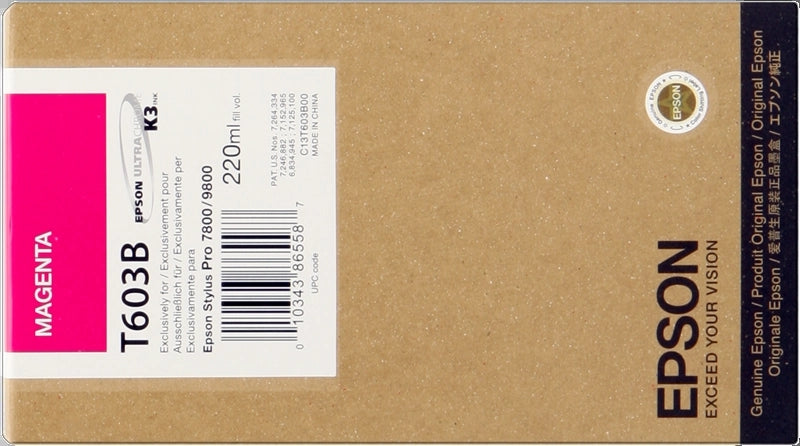 Epson T603B Magenta Cartucho de Tinta Original - C13T603B00 - Prinkweb