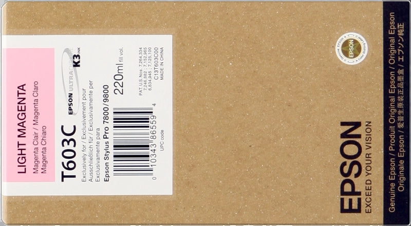 Epson T603C Magenta Light Cartucho de Tinta Original - C13T603C00 - Prinkweb