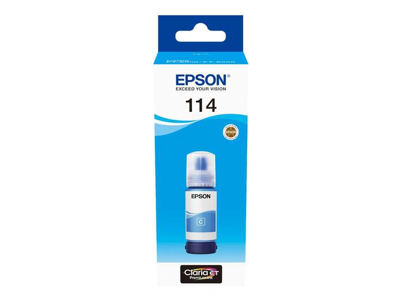 Epson 114 Cyan Botella de Tinta Pigmentada Original - C13T07B240 - Prinkweb