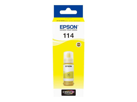 Frasco de tinta pigmentada original amarela Epson 114 - C13T07B440