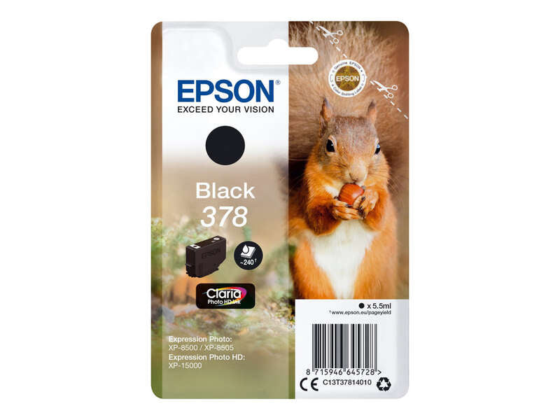 Epson 378 Negro Cartucho de Tinta Original - C13T37814010 - Prinkweb