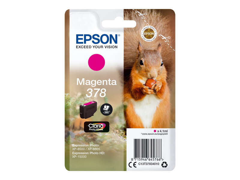 Epson 378 Magenta Cartucho de Tinta Original - C13T37834010 - Prinkweb