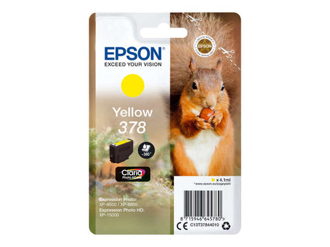 Epson 378 Yellow Original Ink Cartridge - C13T37844010