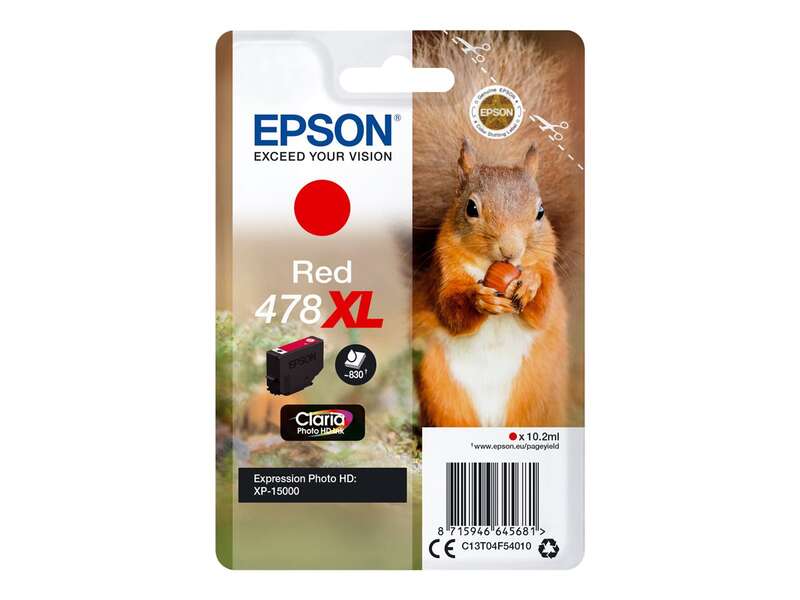 Epson 478XL Rojo Cartucho de Tinta Original - C13T04F54010 - Prinkweb
